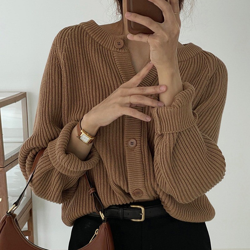 Áo Cardigan len nữ Thucucstore áo cardigan len tăm dài tay phong cách Hàn Quốc