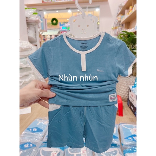 Bộ cộc tay mầu trơn Avaler chất sợi tre (màu pastel nhẹ nhàng) size 3-6m đến 3-4y