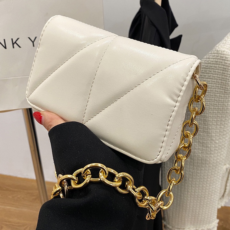 IELGY Túi Đeo Vai Hình Vuông Cỡ Nhỏ Phối Dây Xích Thời Trang Cho Nữ