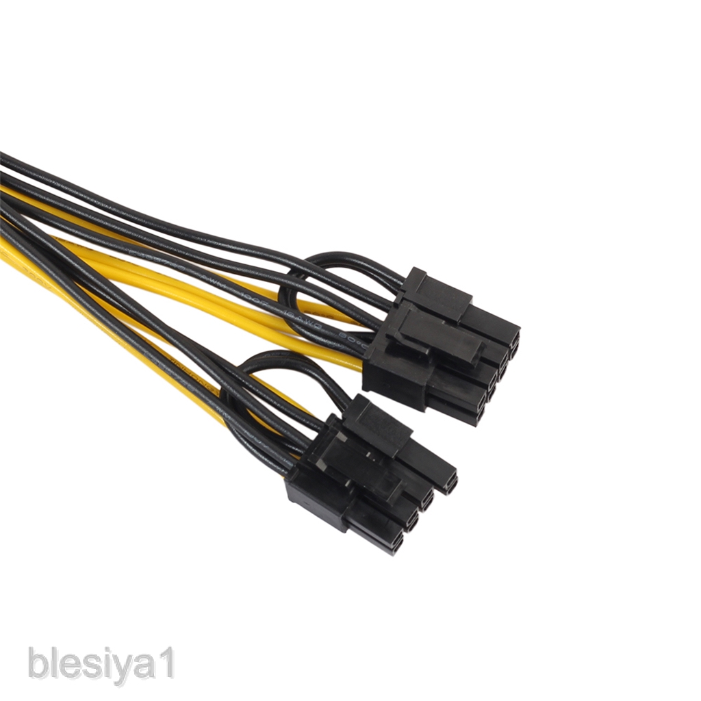 6Pin Female to 2x8-Pin (6+2) Male PCI Express Power Adapter Splitter Cable