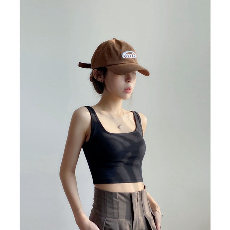 Áo Hai Dây Cổ Vuông Phong Cách Hàn Quốc Thời Trang Gợi Cảm Cho Nữ