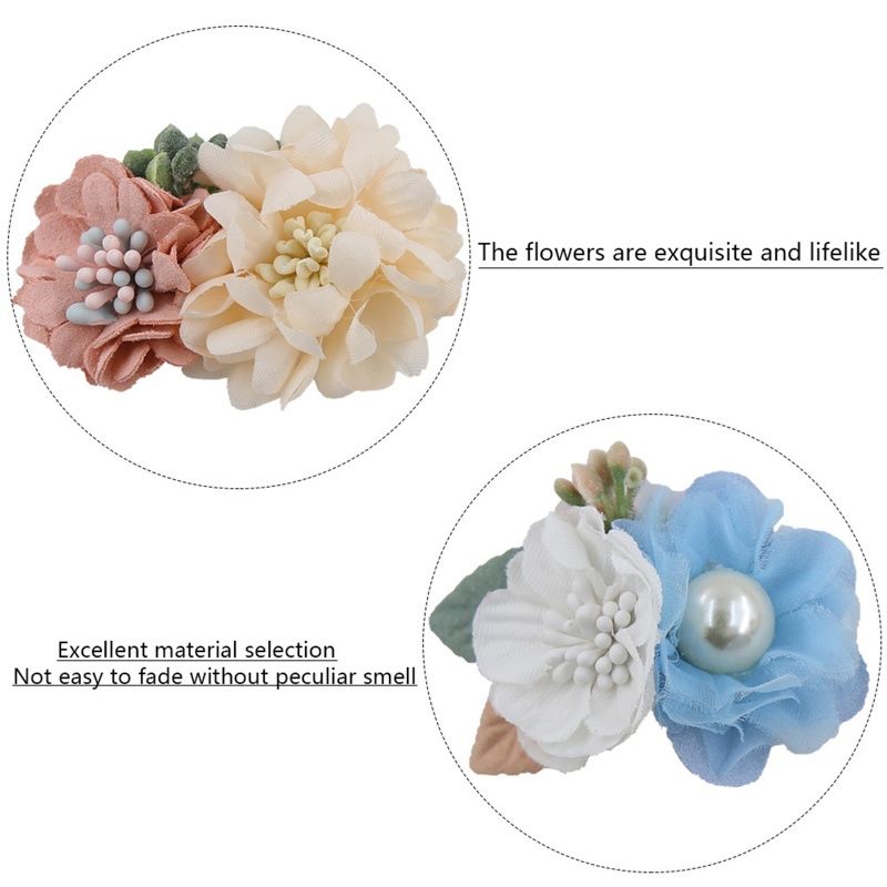 Set 3 Kẹp Tóc Công Chúa Đính Hoa Giả Xinh Xắn Cho Bé Gái