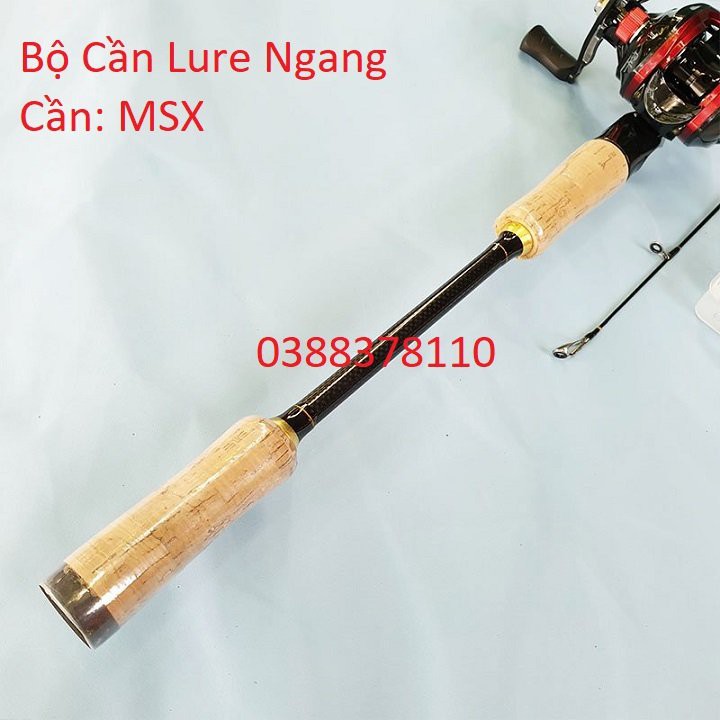 Bộ Cần Câu Lure Máy Ngang Cao Cấp MSX Tặng Kèm Dây Câu Lure Và Hộp Mồi BCM12-Ngang