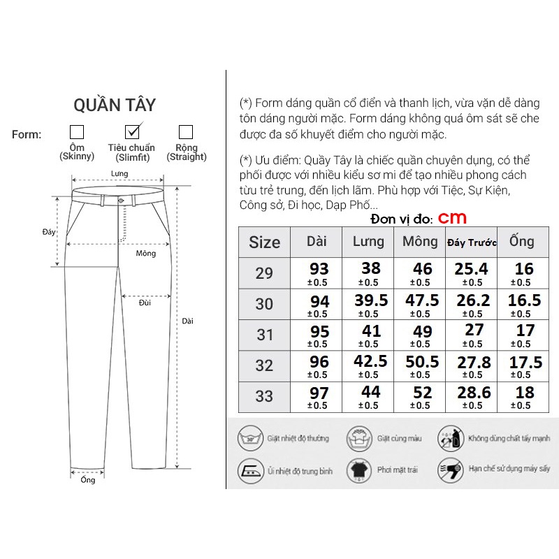 Quần Dài Tây Nam Đơn Giản Y2010 HG10 19773