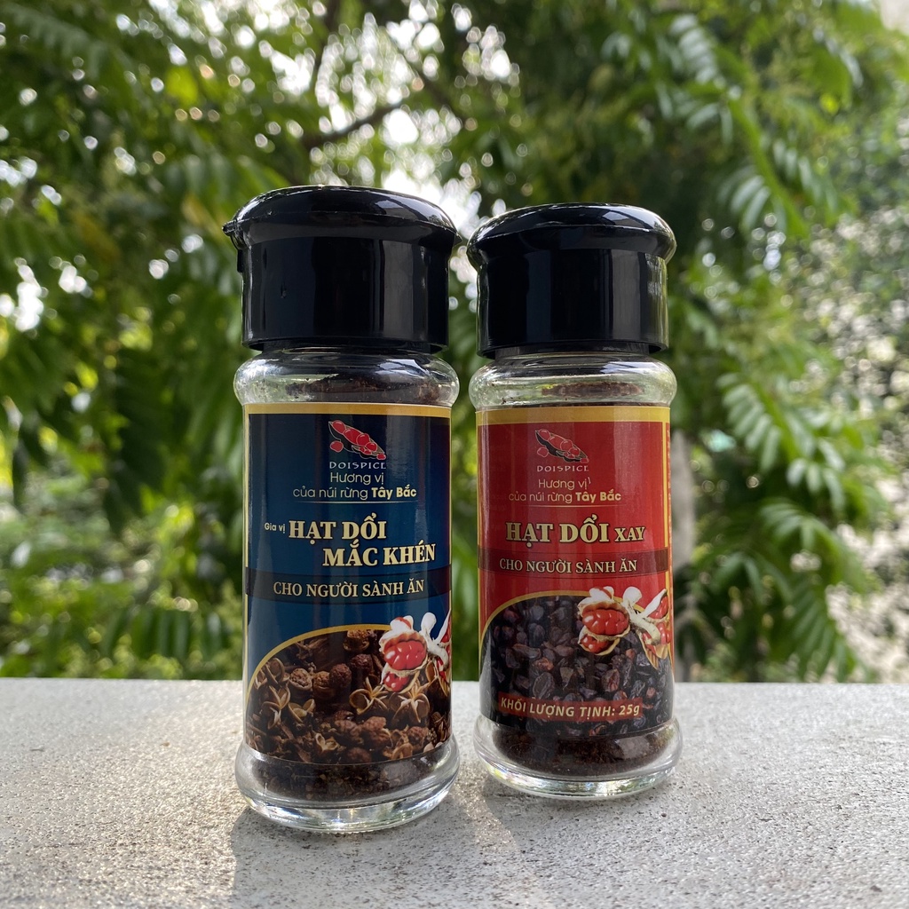 Combo Hạt Dổi xay và Hạt Dổi Mắc Khén Doispice cực thơm tiện sử dụng