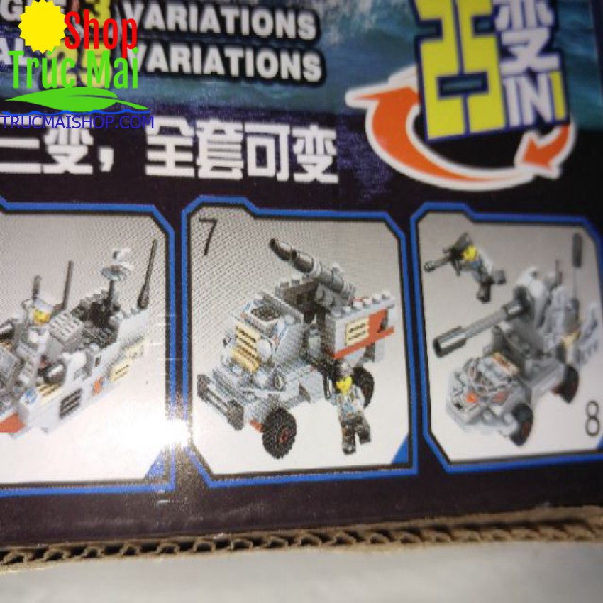 đồ chơi xếp hình lego sáng tạo 8 in 1 naval battle no.41012