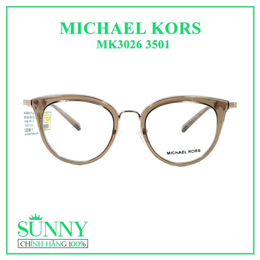 Gọng kính thời trang Michael Kors MK3026 chính hãng, thiết kế dễ đeo bảo vệ mắt