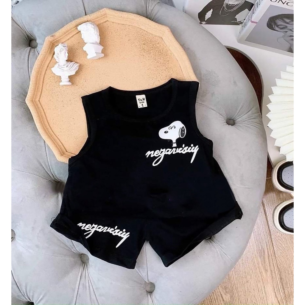 BỘ BA LỖ HÌNH CÚN CHỮ 4 MÀU CHO BÉ CHẤT COTTON MÁT