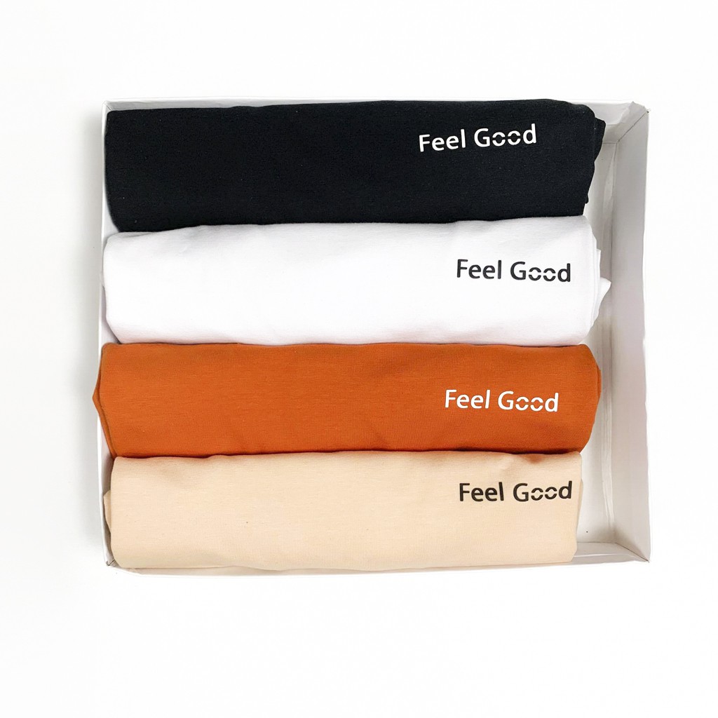 Áo thun Unisex Feel Good Basic Tee phông trơn nam nữ tay lỡ oversize form rộng 4 chất liệu cotton 100% | BigBuy360 - bigbuy360.vn