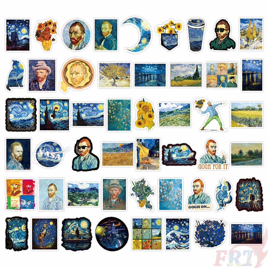 ❉ Vincent Willem van Gogh - Series 03 Stickers ❉ 50Pcs/Set DIY Fashion Decals Doodle Stickers
