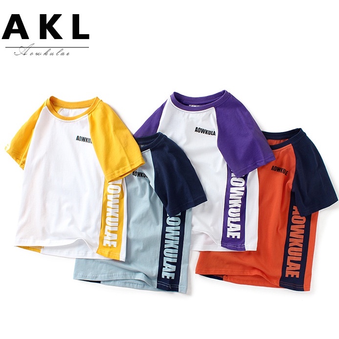 AL26 Size130-160 (21-40kg) Áo thun bé trai size đại (Áo thun POLO ngắn tay AKL) Thời trang trẻ Em hàng quảng châu
