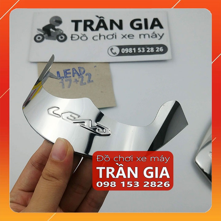 Bộ ốp mỏ dè trước sau xe LEAD 2022-2022 đời mới nhất xi inox crom chỉ mũi dè - phụ kiện trang trí đồ kiểng