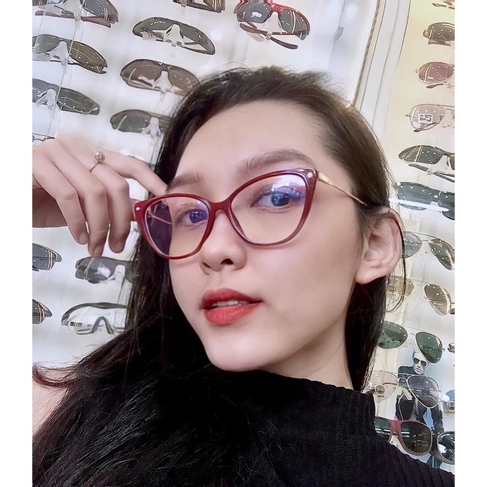 Gọng kính mắt mèo nhựa dẻo cao cấp