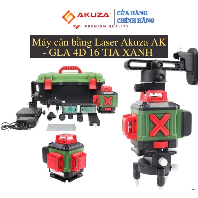 MÁY CÂN BẰNG LASER AKUZA AK-GLA 4D - MÁY CÂN MỰC, BẮN CỐT, ĐÁNH THĂNG BẰNG LAZE 16 TIA XANH - HÀNG CHÍNH HÃNG