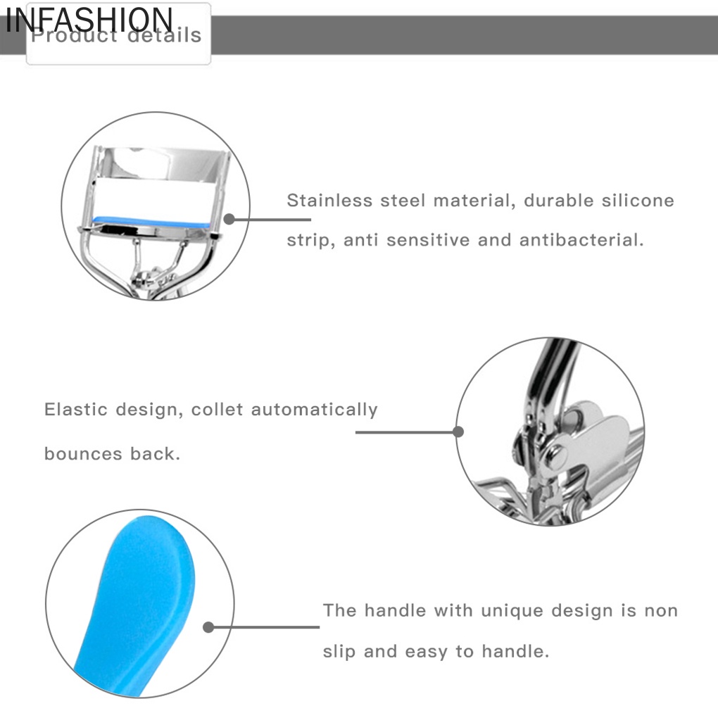 [Hàng mới về] Dụng cụ bấm cong mi bằng thép không gỉ chống trượt 2 màu tùy chọn