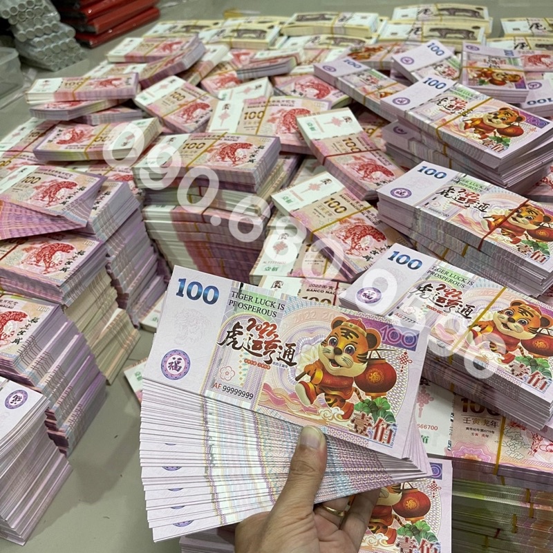 [Sỉ Giá Rẻ] 100 Tờ Tiền Lì Xì Con Hổ Cọp Đài Loan Lưu Niệm May Mắn