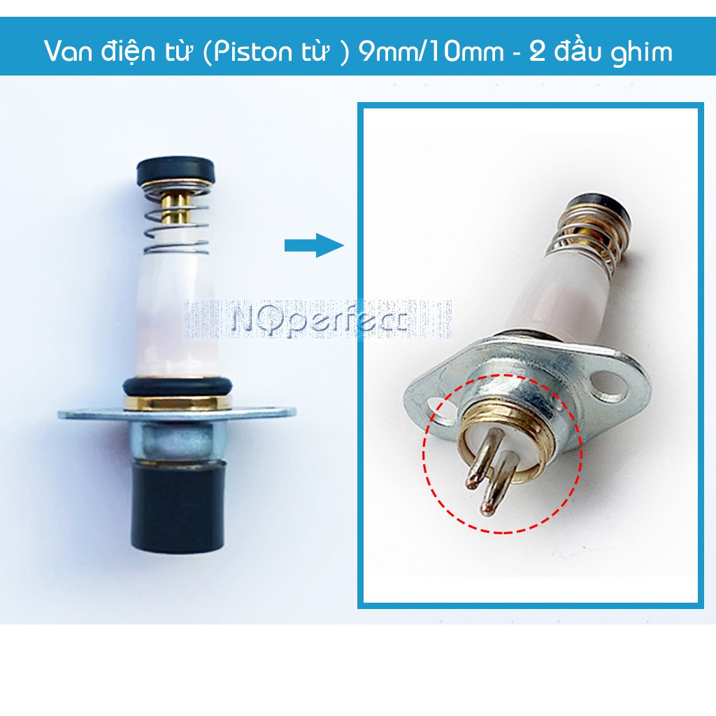 Bộ dây cảm biến nhiệt + Van điện từ (Piston từ) cảm ứng nhiệt bếp gas đóng mở van, ngắt ga tự động an toàn các loại