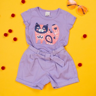 Bộ Quần Áo In Mèo Béo Bé Gái (6-24 Tháng) K's Closet S17-B112 TM