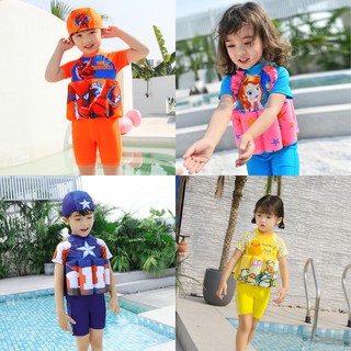 GIẢM GIÁ SỐC - Đồ Bơi Cho Bé Kèm Phao Trợ Nổi Họa Tiết Hoạt Hình Đáng Yêu