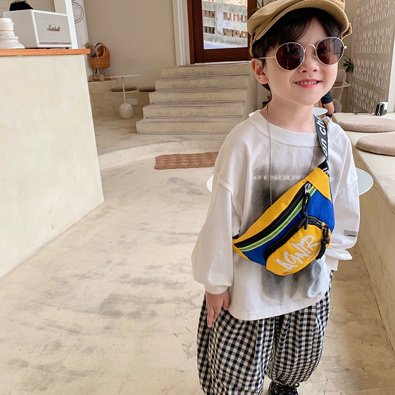 Túi Đeo Chéo Ngực Màu Sắc Đối Lập Thời Trang Cho Bé