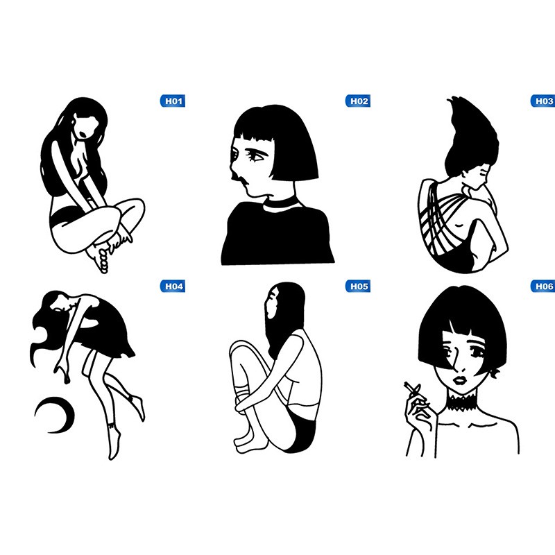 Set 5 Miếng Dán Hình Xăm Tạm Thời Quyến Rũ Cho Nữ