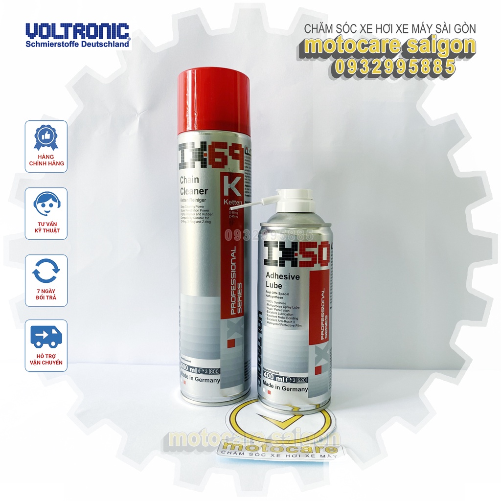 Combo vệ sinh- bảo dưỡng sên Ix69+Ix50