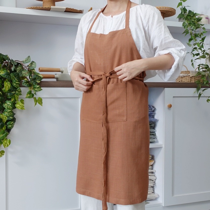 Tạp dề linen dây đeo