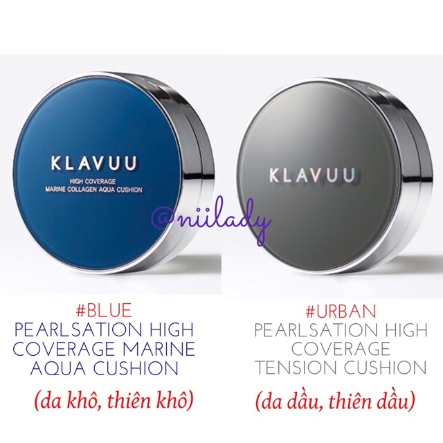 Phấn nước Klavuu Blue / Urban Pearlsation High Coverage Cushion | BigBuy360 - bigbuy360.vn
