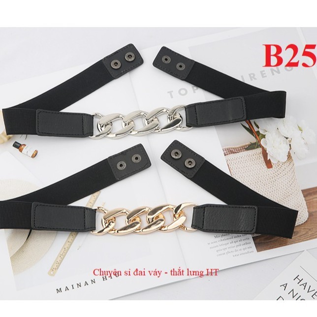 Đai váy belt phối xích 3cm B25