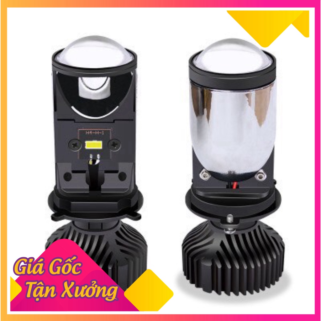 LED BI CẦU MINNI H4 CÓ CHỤP CHẮN SÁNG SIÊU SÁNG ( GIÁ 1 CHIẾC)  (Ảnh Sp thật)