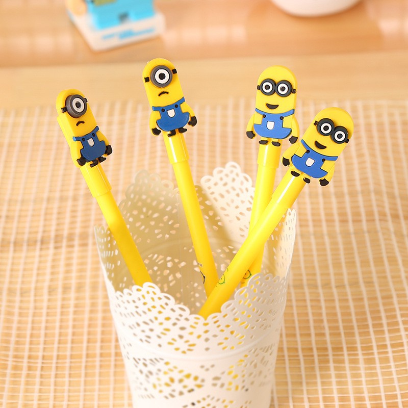 Bút mực nước Minion viết mực đen - Bút hoạt hình dễ thương Duashop