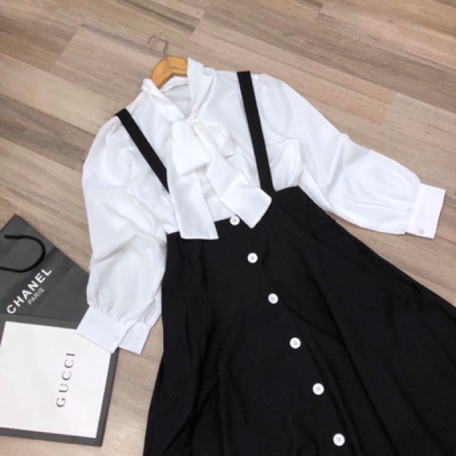 Set yếm dài áo so mi | BigBuy360 - bigbuy360.vn