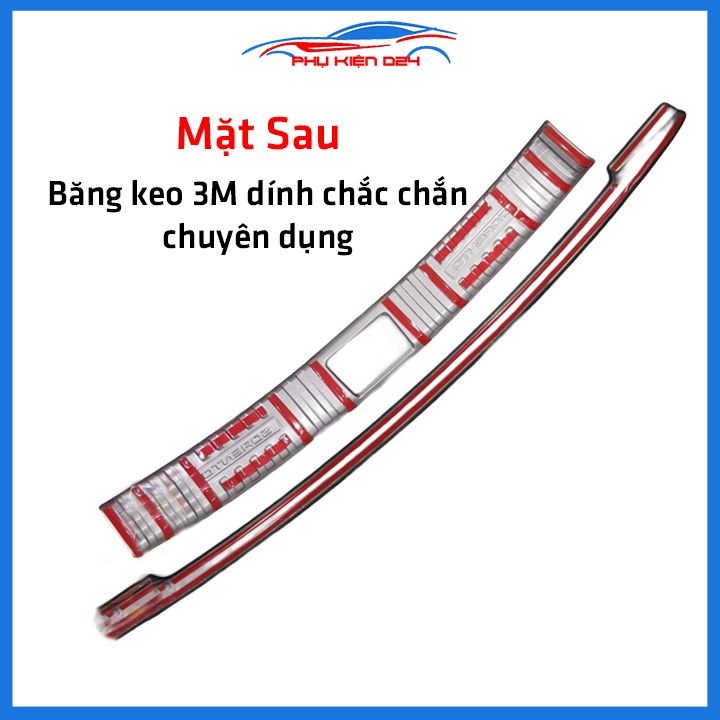 Ốp chống trầy cốp Sorento 2020-2021-2022 thép không gỉ vân Titan chống trầy bảo vệ xe