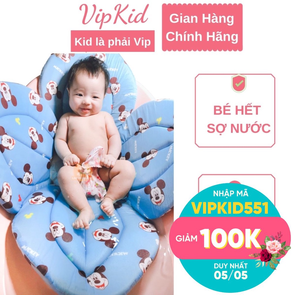 Phao tắm cho bé sơ sinh, đệm tắm đỡ lưng cho bé Carekids - Vipkid