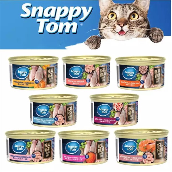 pate snappy tom 70gr và 85gr dạng LON dành cho mèo