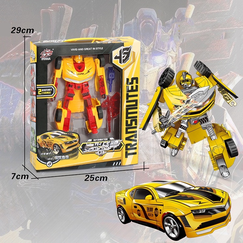 Đồ Chơi Mô hình robot biến hình Transformer, Robot Optimus, người máy biến hình, lắp ráp xếp hình Robot bumblebee