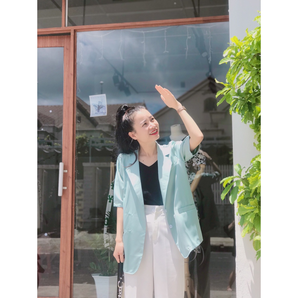 Blazer tay ngắn (hàng có sẵn) hình thật shop chụp | BigBuy360 - bigbuy360.vn