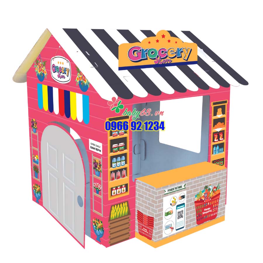 Nhà bìa, Nhà giấy cho bé - Bộ đồ chơi tiệm tạp hóa – Fancy Grocery