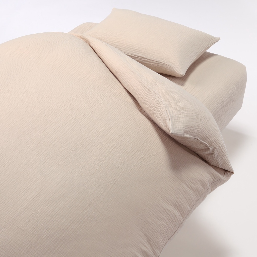 Muji Vỏ Nệm Cotton Hữu Cơ Vải Xô 3 Lớp