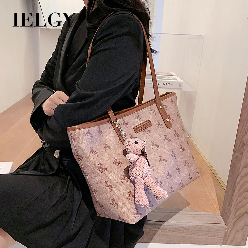 Túi tote IELGY sức chứa lớn in họa tiết thời trang mùa hè cho nữ