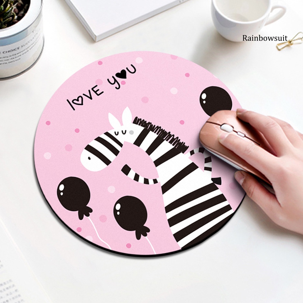 Miếng Lót Chuột Hình Tròn In Hoạt Hình Sáng Tạo