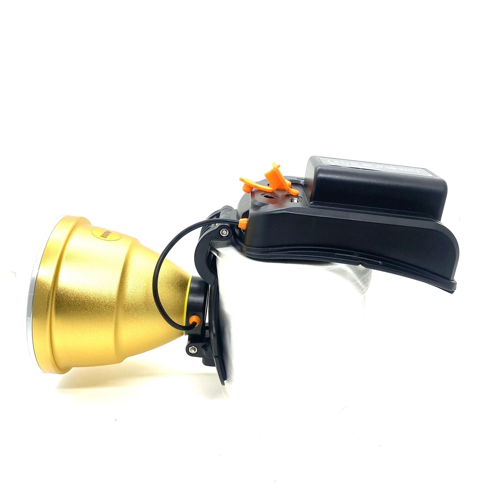 Đèn pin đội đầu siêu sáng, đèn đeo đầu K1000 6 pin , cổng ra USB, bảng hiển thị pin choá 10cm chiếu xa 500M