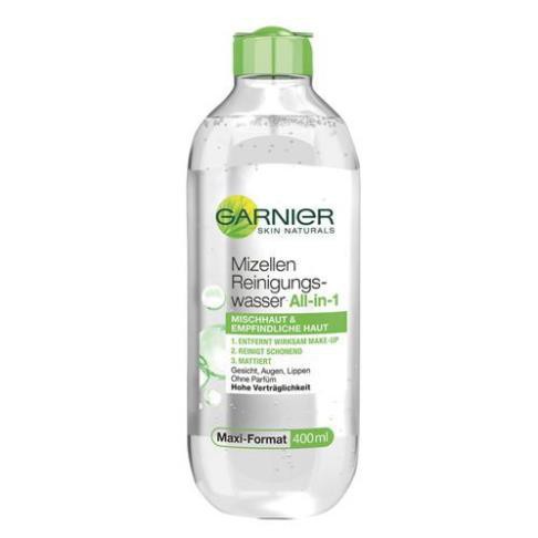 Nước Tẩy Trang Garnier Skin Active Solution Micellaire 400ml Xanh