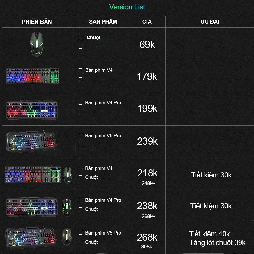 Bàn Phím Máy Tính Gaming RGB SIDOTECH LDK V4 Pro Có Dây / Đèn LED RGB Chống Nước Chơi Game Máy Tính Esport - Chính Hãng