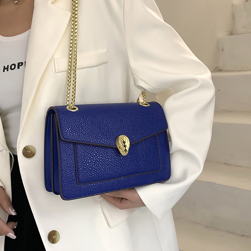 Túi đeo vai IELGY hình vuông cỡ nhỏ phối dây sợi xích ba chiều thời trang cao cấp cho nữ