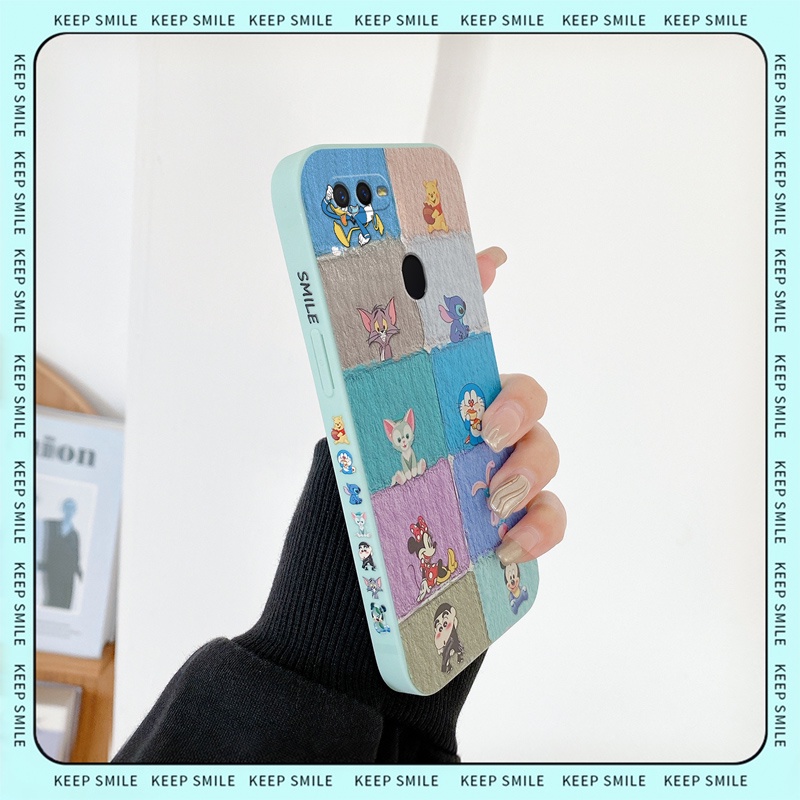 Oil Painting Shockproof Phone Case For Oppo F9 A3s A15 A53 A15s Realme C1 A12e A5s A7 A12 Realme 2 Pro Camera Lens Protection Soft Cases &amp; Covers