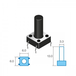 Nút nhấn 4 chân 6x6x13mm DIP