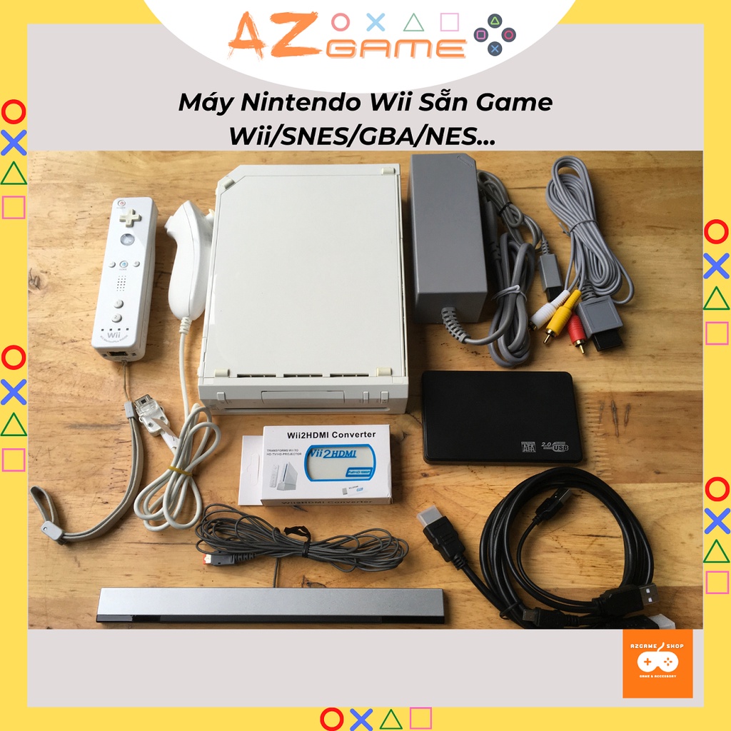 Máy Nintendo Wii 250GB Sẵn Game Full Wii GBA SNES NES 4Nut...