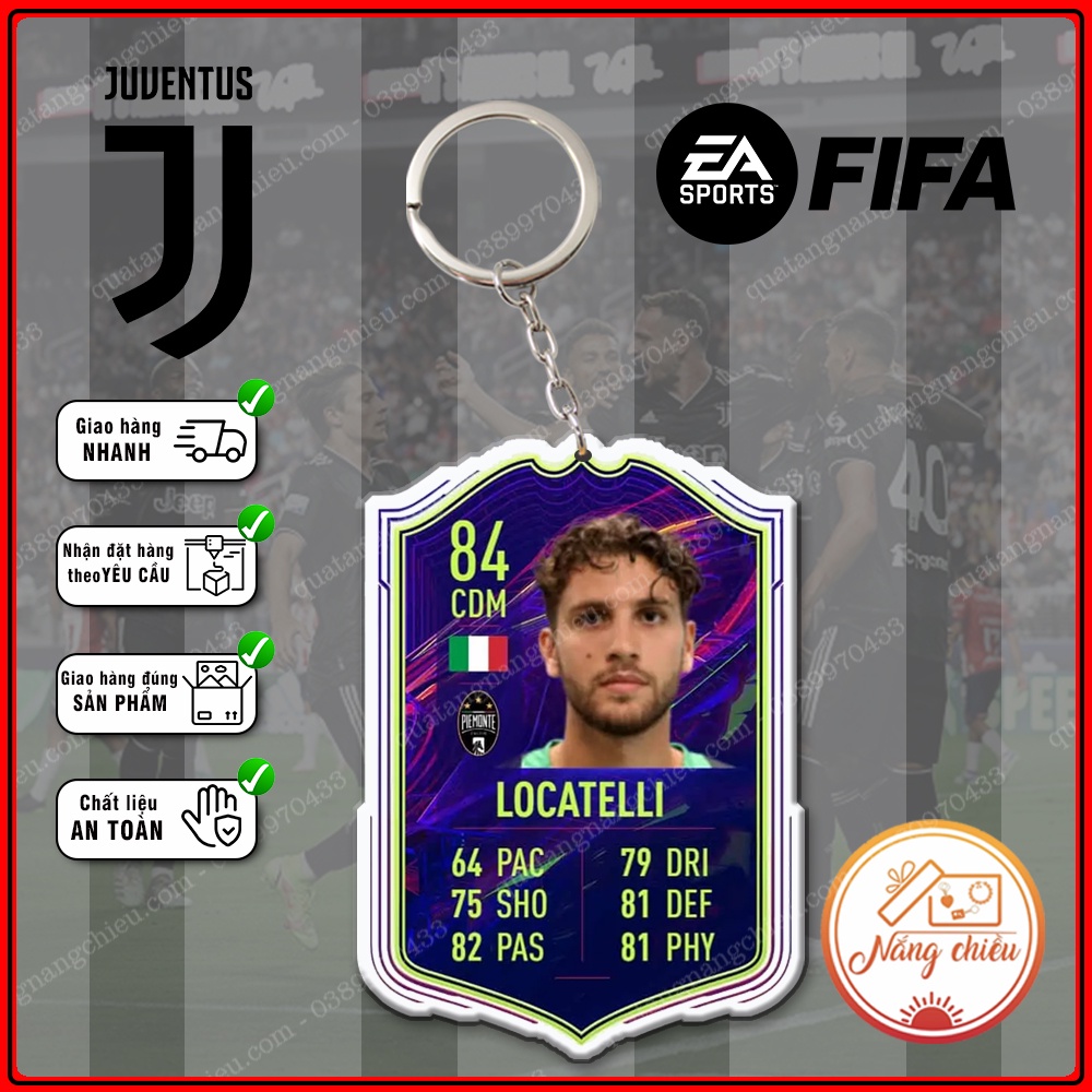 Móc khóa CLB Juventus, Móc khóa FIFA Online - Thiết kế với mọi nhân vật ☘️MÓC KHÓA FIFA☘️