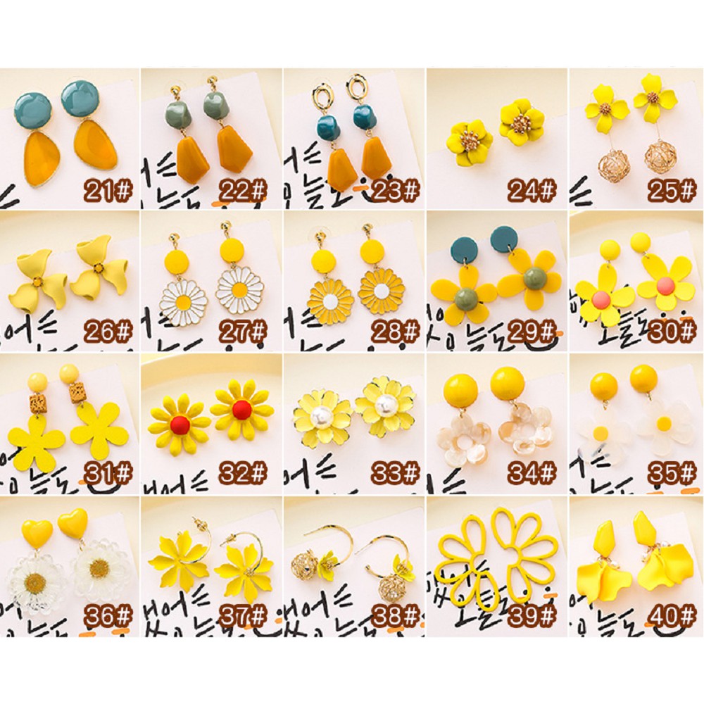 Bông tai nữ thời trang tone màu vàng